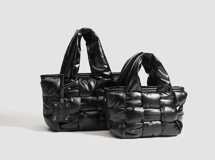 puffer woven bag